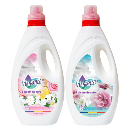 Pachet 1xBalsam de Rufe Cozy Days, 2L + 1xBalsam de rufe Musk, 2L, 100 spalari