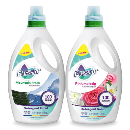 Pachet 2 Detergenti - 1x Pink Melody 5L + 1x Mountain Fresh 5L, Economic